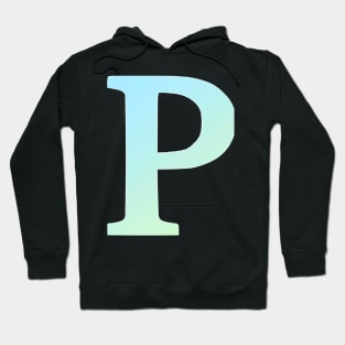 The Letter P Green and Blue Hoodie